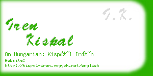 iren kispal business card